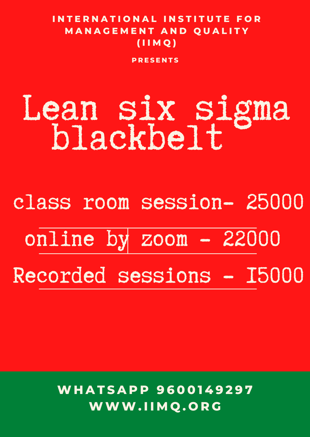 Lean six sigma black belt